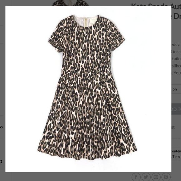 Kate Spade Autumn Leopard Flared Dress 4 nwot - Picture 8 of 14